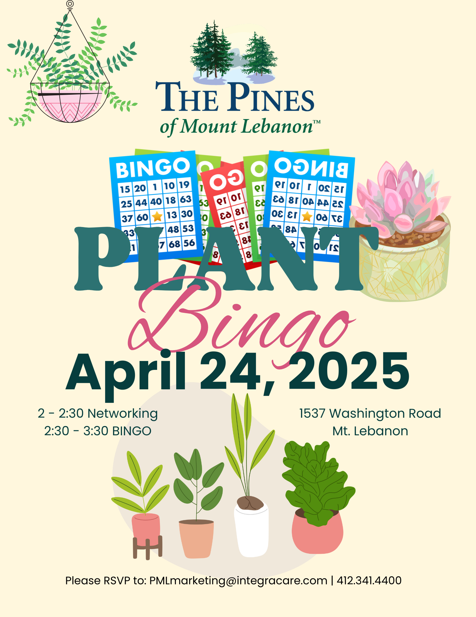 The Pines of Mount Lebanon Plant BINGO